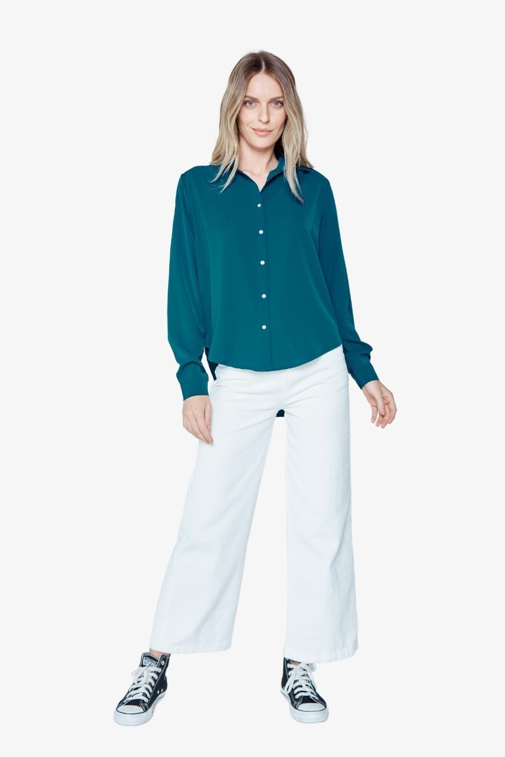 Blusa Sara petróleo Jacinta Tienda-6