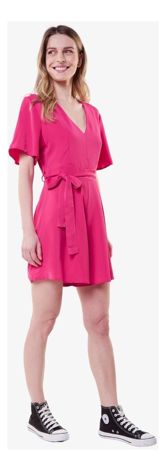 Enterito Victoria Manga Corta Fucsia-2