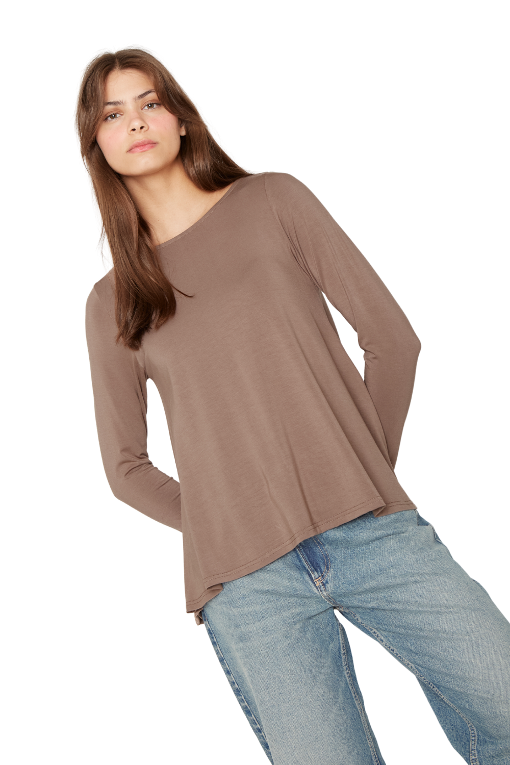 Polera Bianca campana III café Jacinta Tienda-3