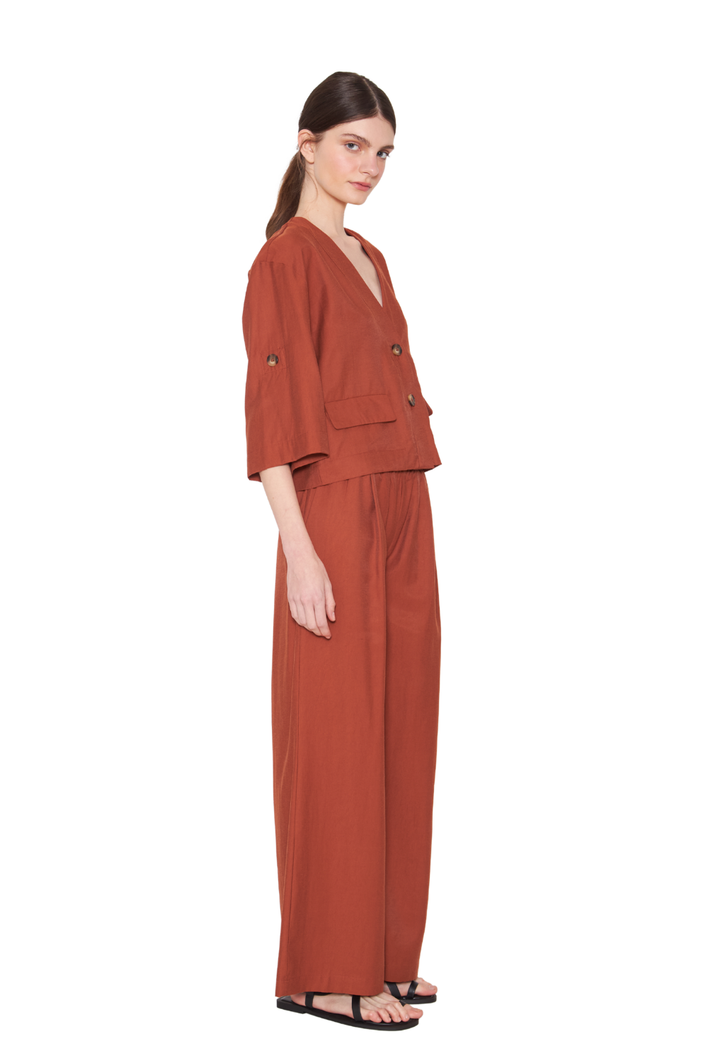 Pantalón Alicia terracota Jacinta Tienda-1