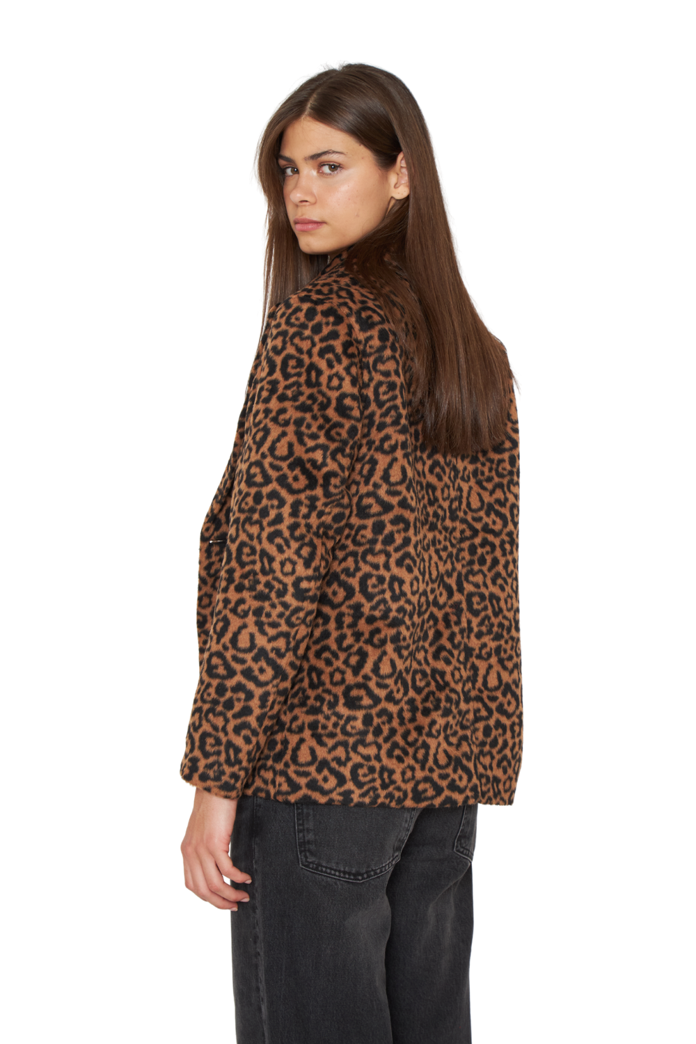 Abrigo Gala animal print camel Jacinta Tienda-3