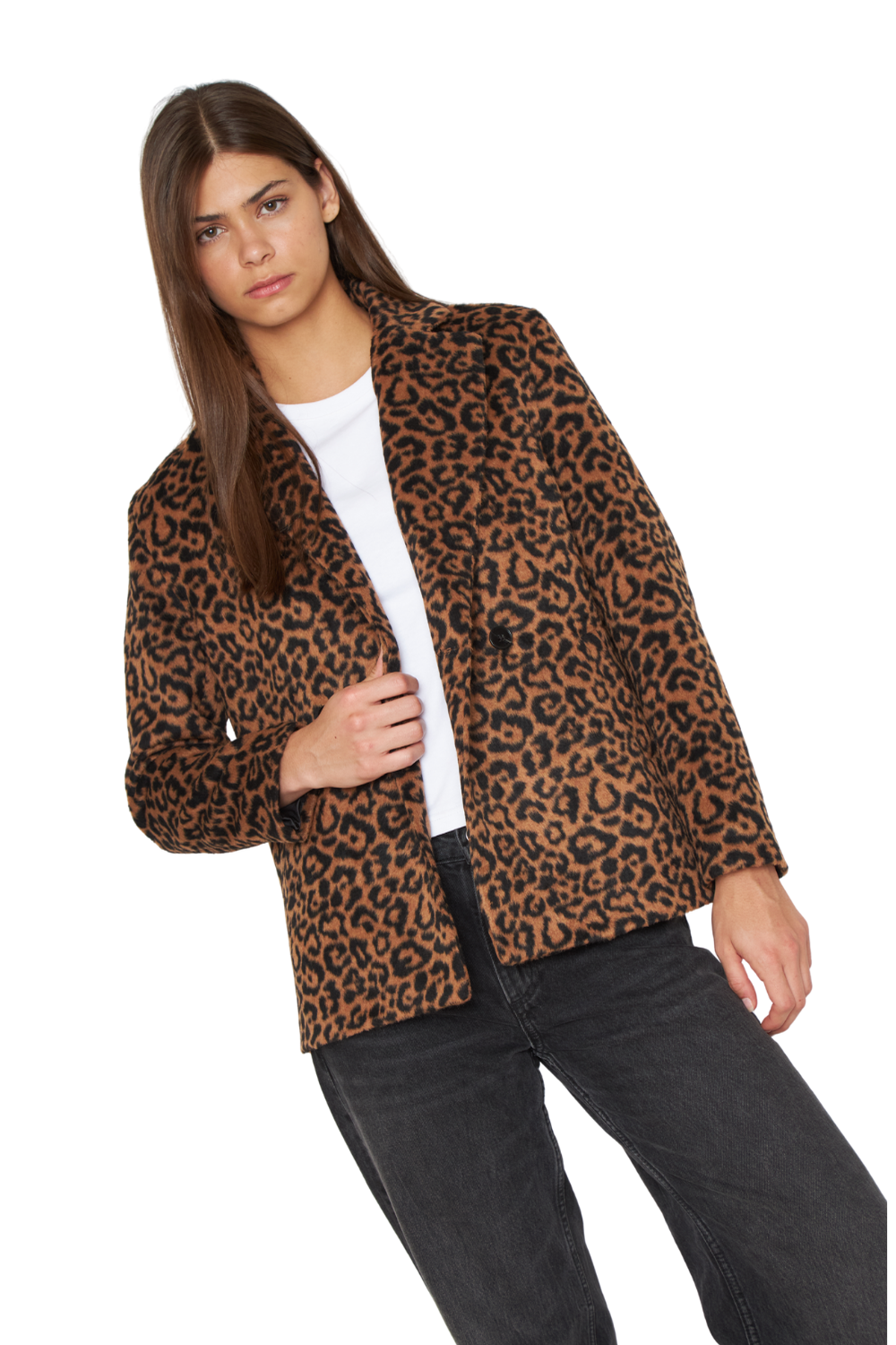 Abrigo Gala animal print camel Jacinta Tienda-4