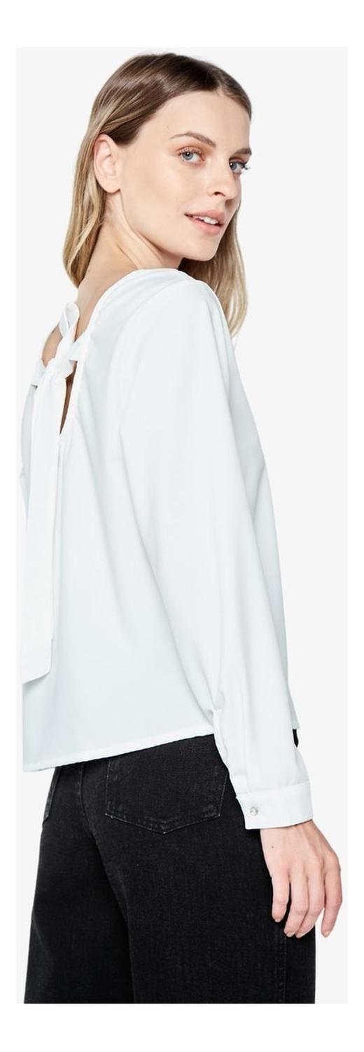 Blusa Mila Manga Larga Blanca-0