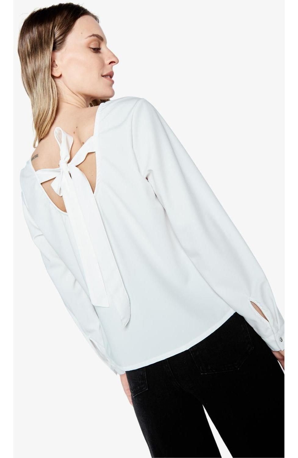 Blusa Mila Manga Larga Blanca-4