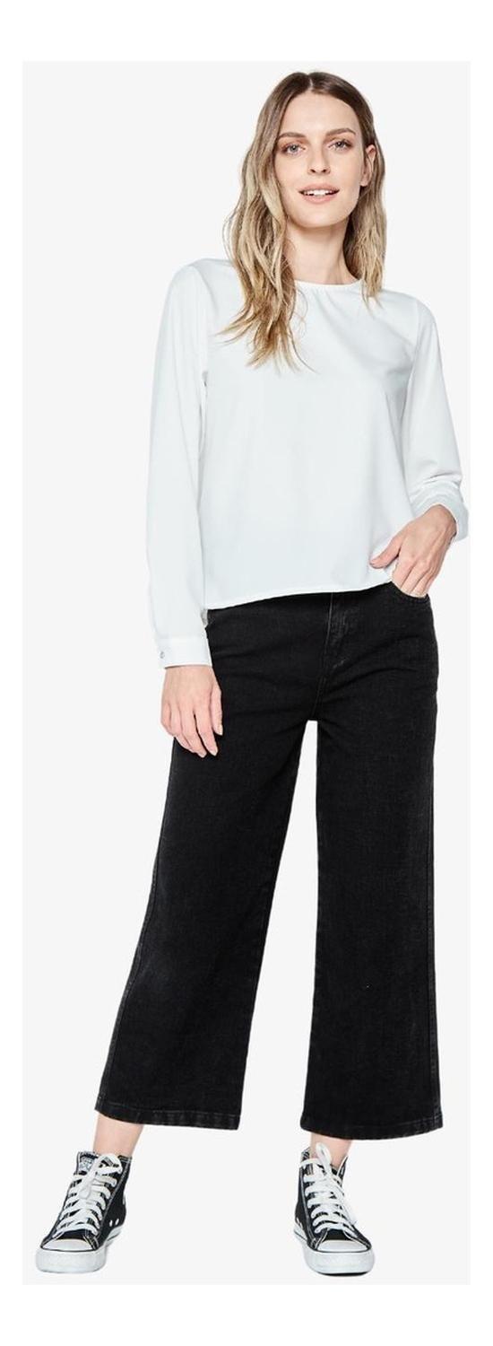 Blusa Mila Manga Larga Blanca-6
