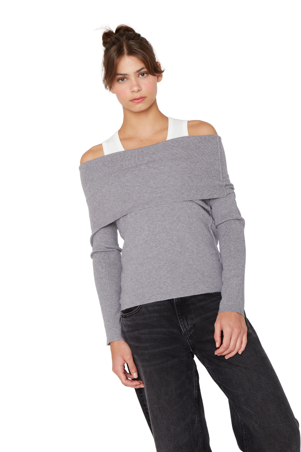 Chaleco Shoulder gris Jacinta Tienda-2