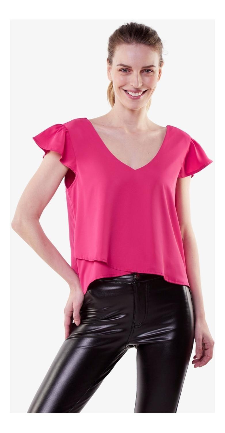Polera Sara Manga Corta Fucsia-3