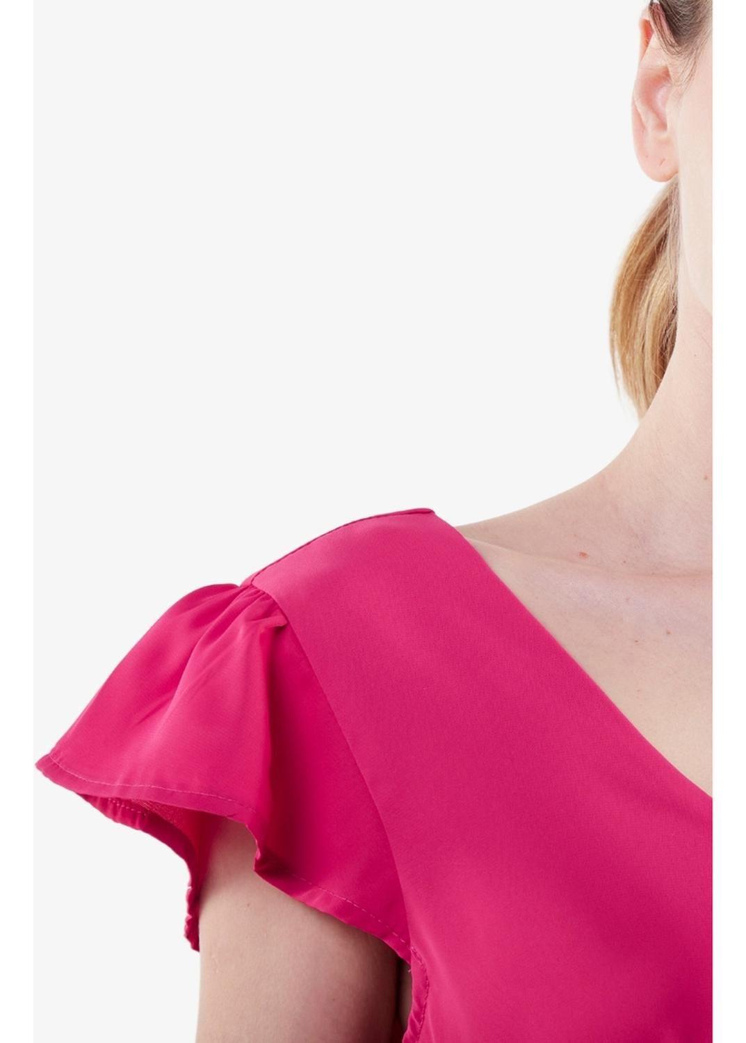 Polera Sara Manga Corta Fucsia-5
