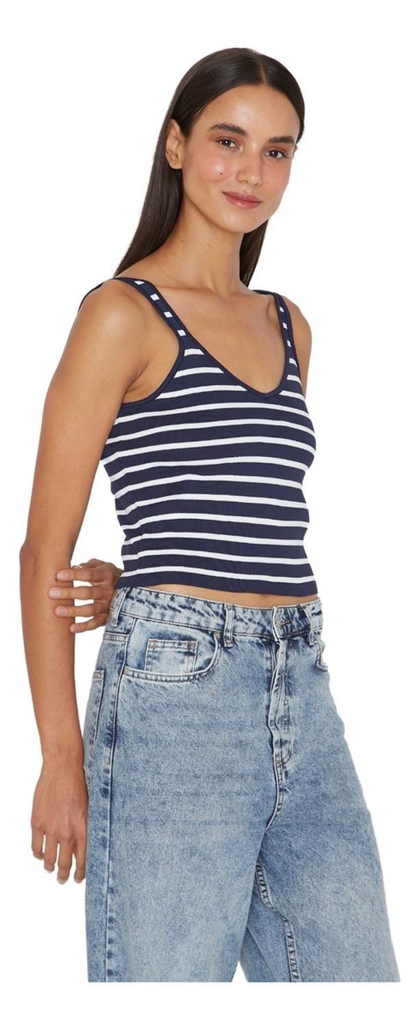 Top Celine Azul Y Blanco Jacinta Tienda-0
