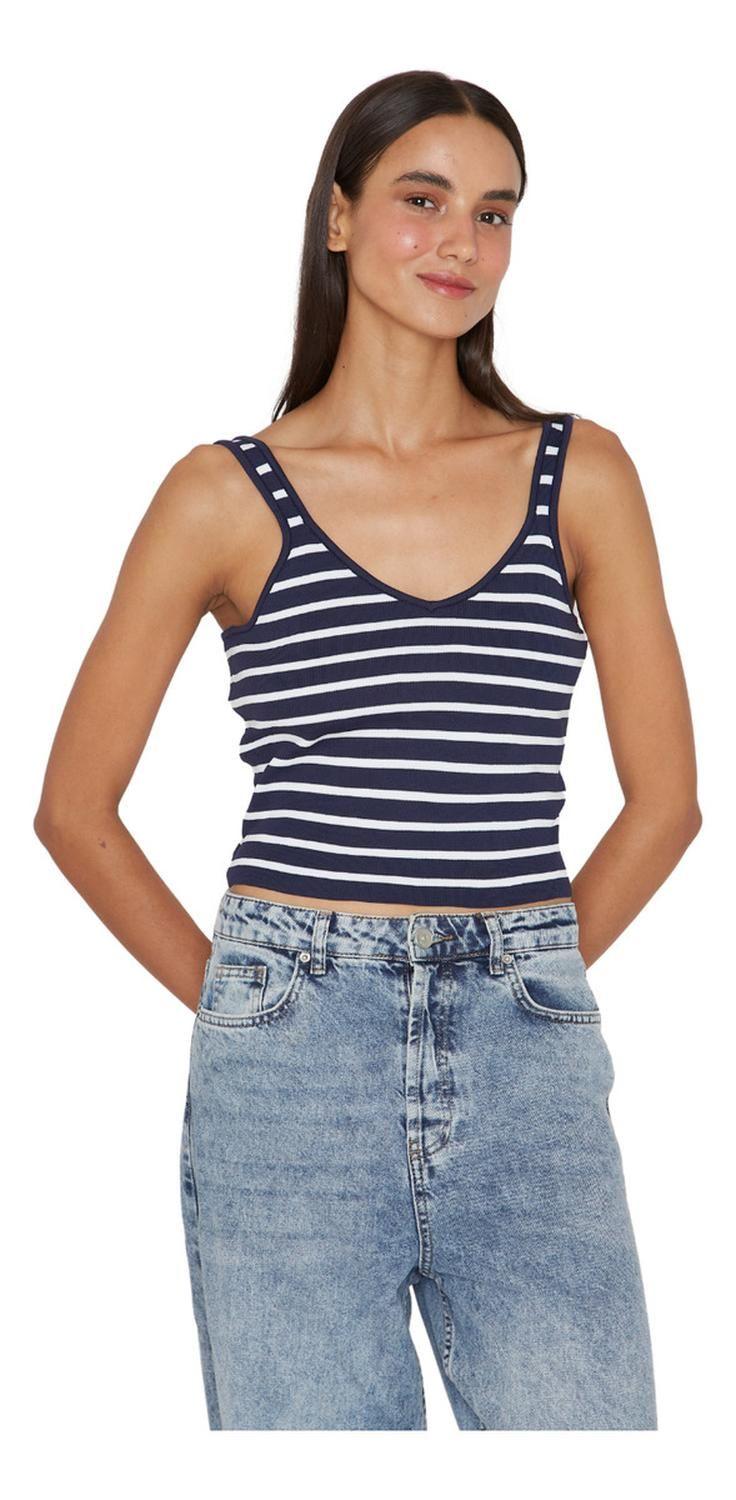 Top Celine Azul Y Blanco Jacinta Tienda-1