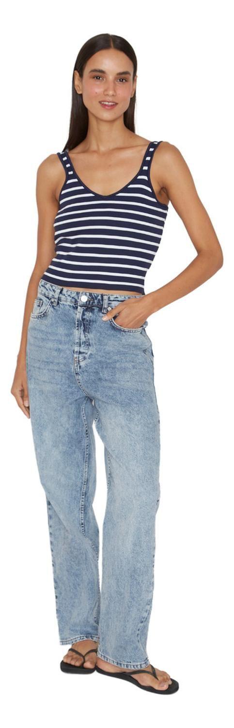 Top Celine Azul Y Blanco Jacinta Tienda-4