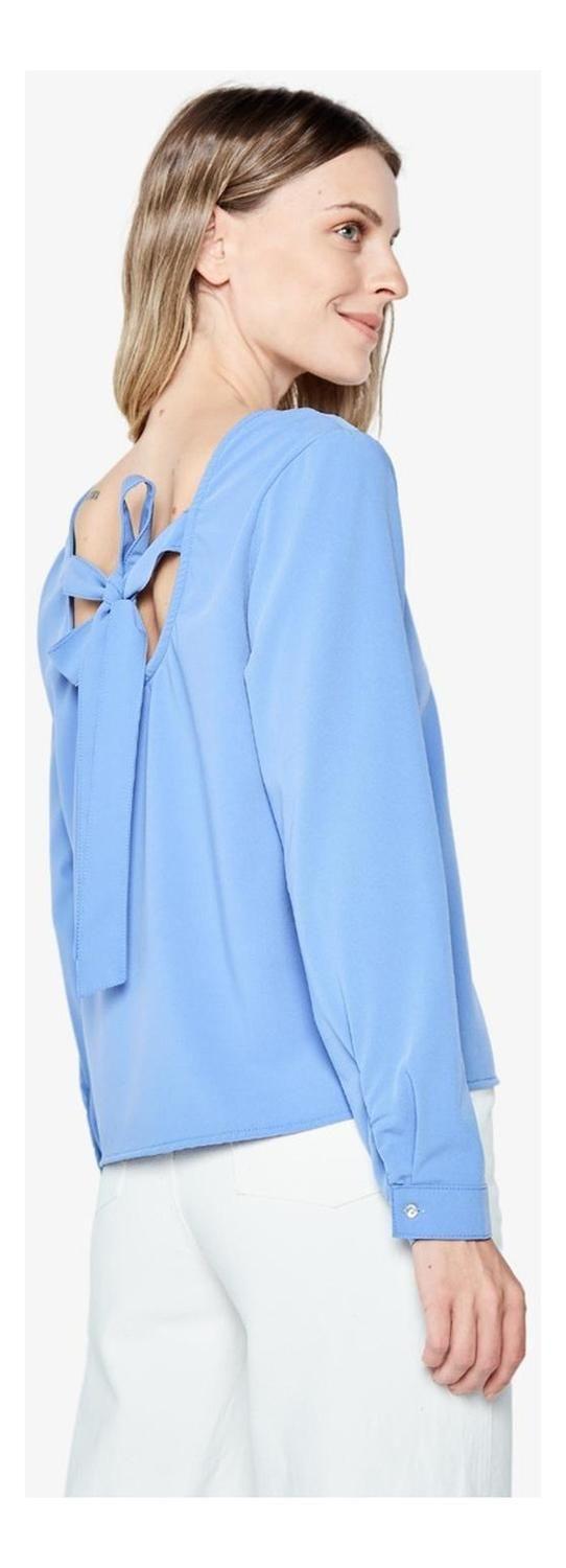 Blusa Mila Manga Larga Azul-4
