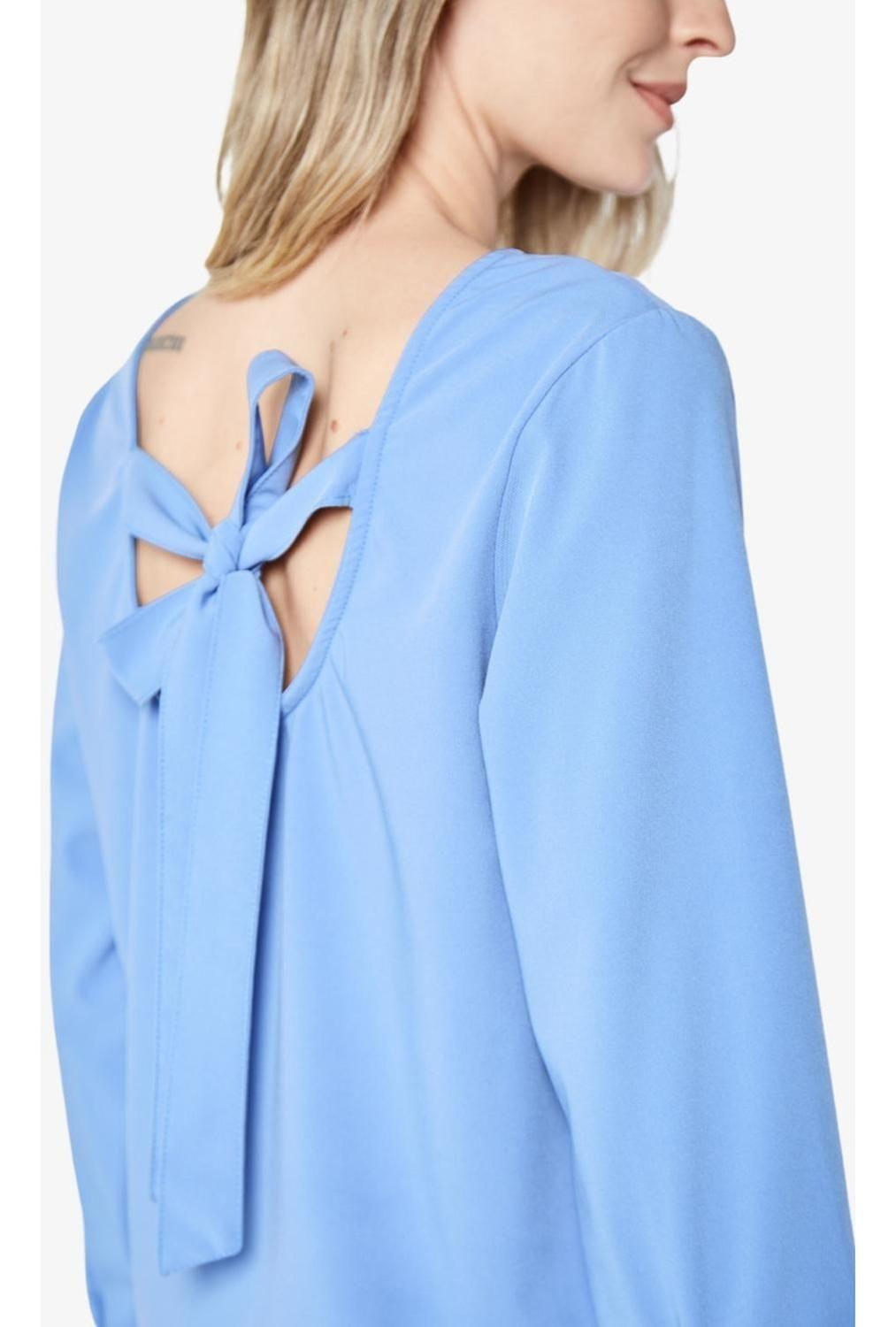 Blusa Mila Manga Larga Azul-5