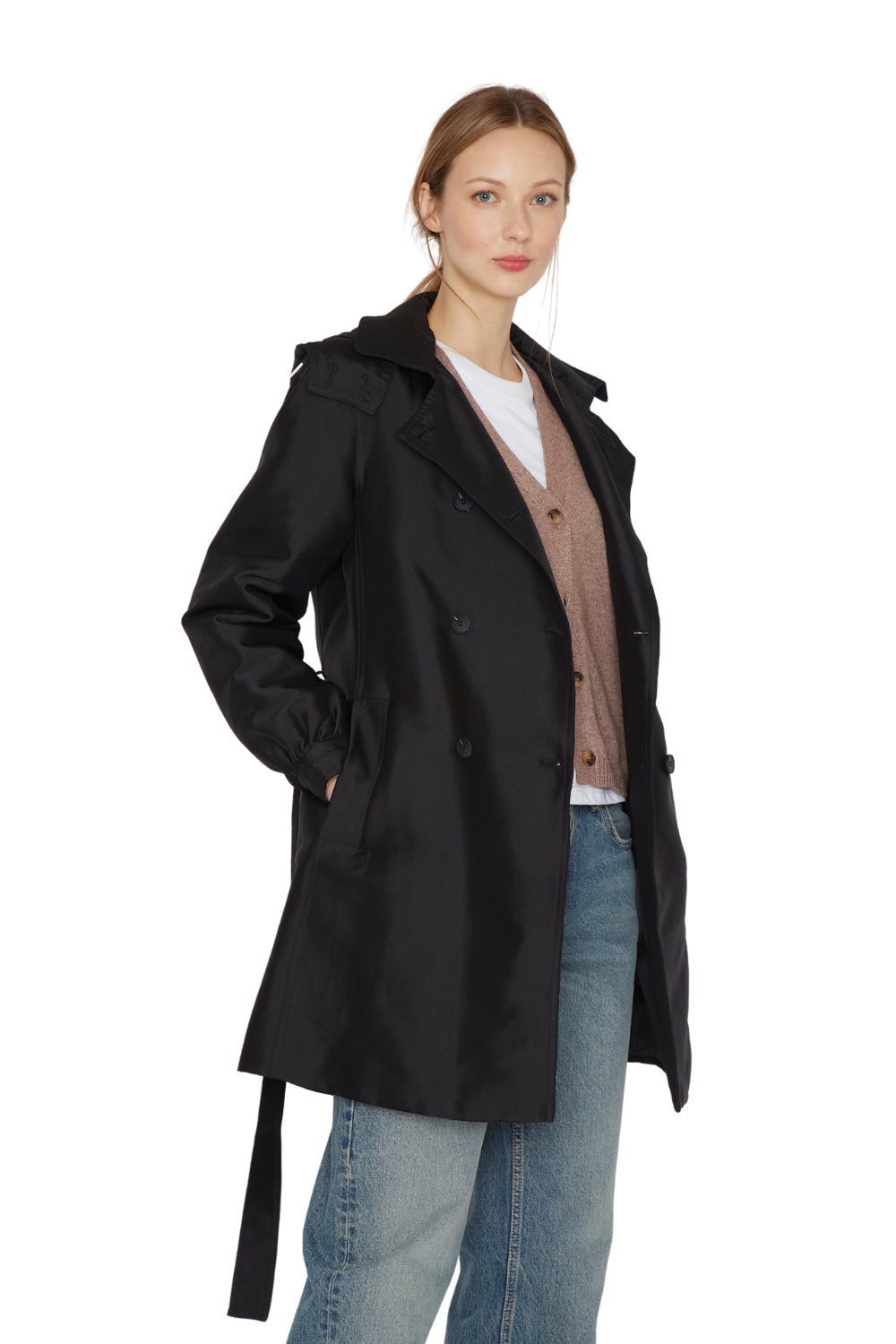 Trench Coat Royal negro Jacinta Tienda-2