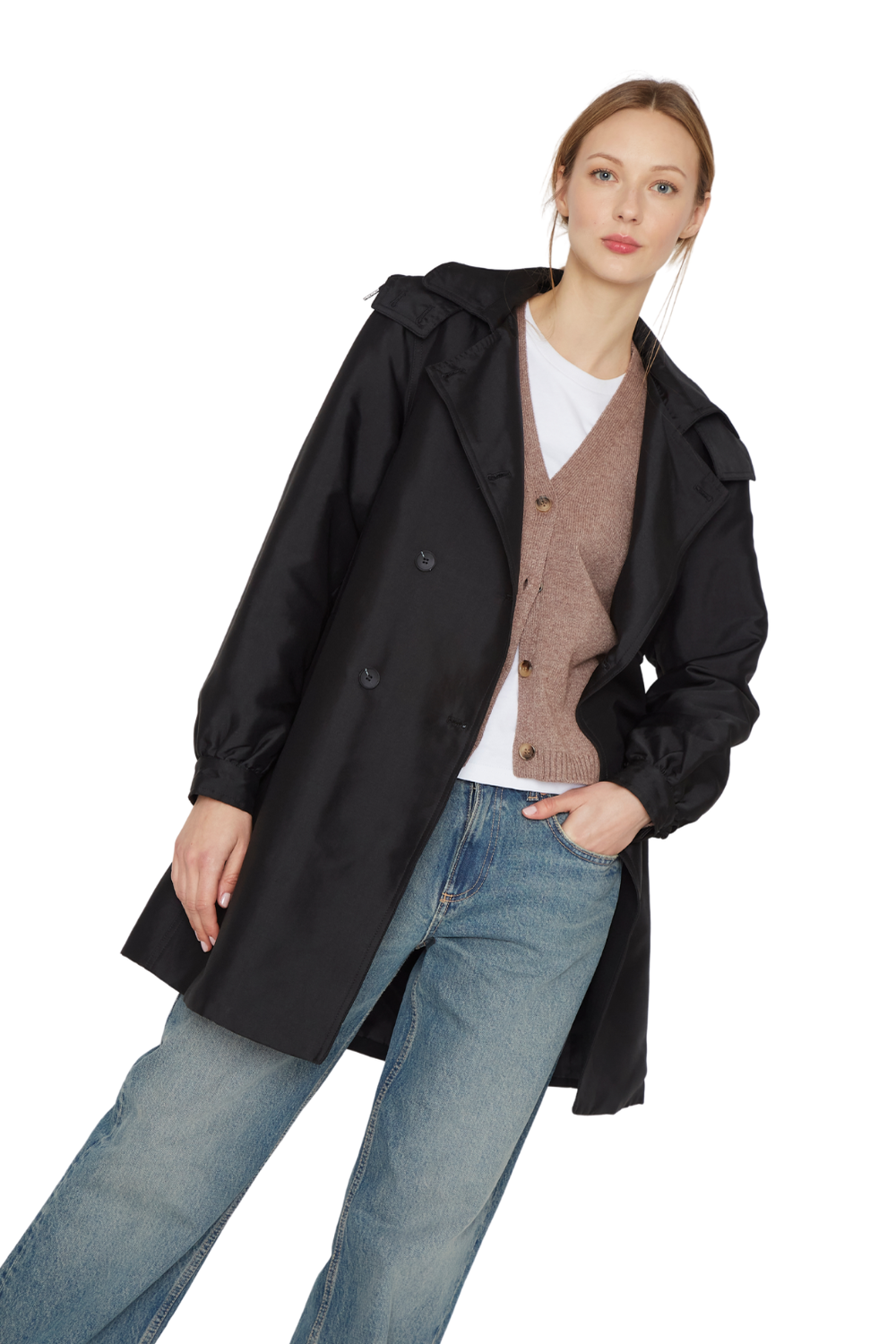 Trench Coat Royal negro Jacinta Tienda-8