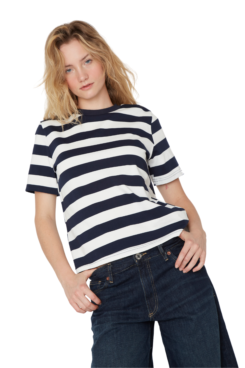 Polera Aspen rayas azul Jacinta Tienda-3