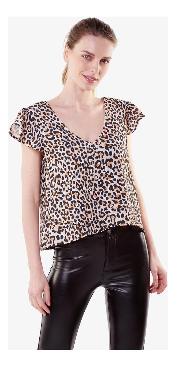 Polera Sara Manga Corta Animal Print-2