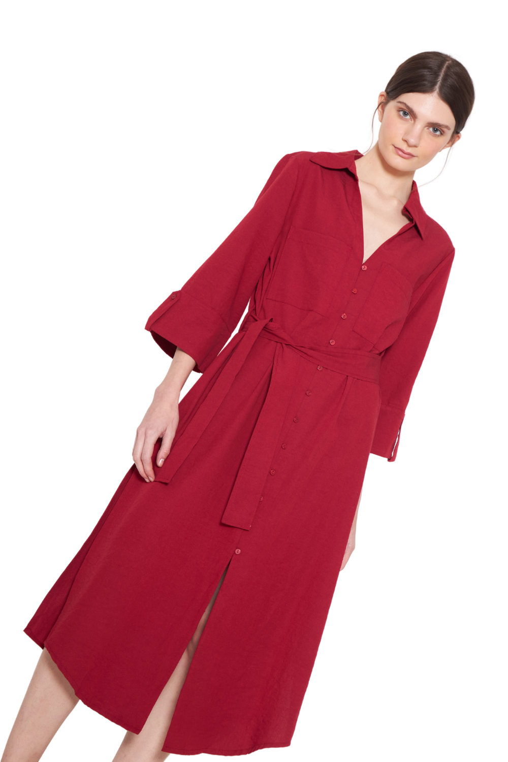 Vestido Amalia rojo Jacinta Tienda-0