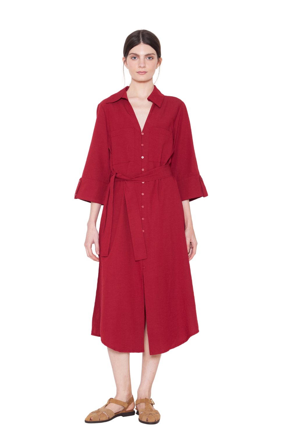 Vestido Amalia rojo Jacinta Tienda-1