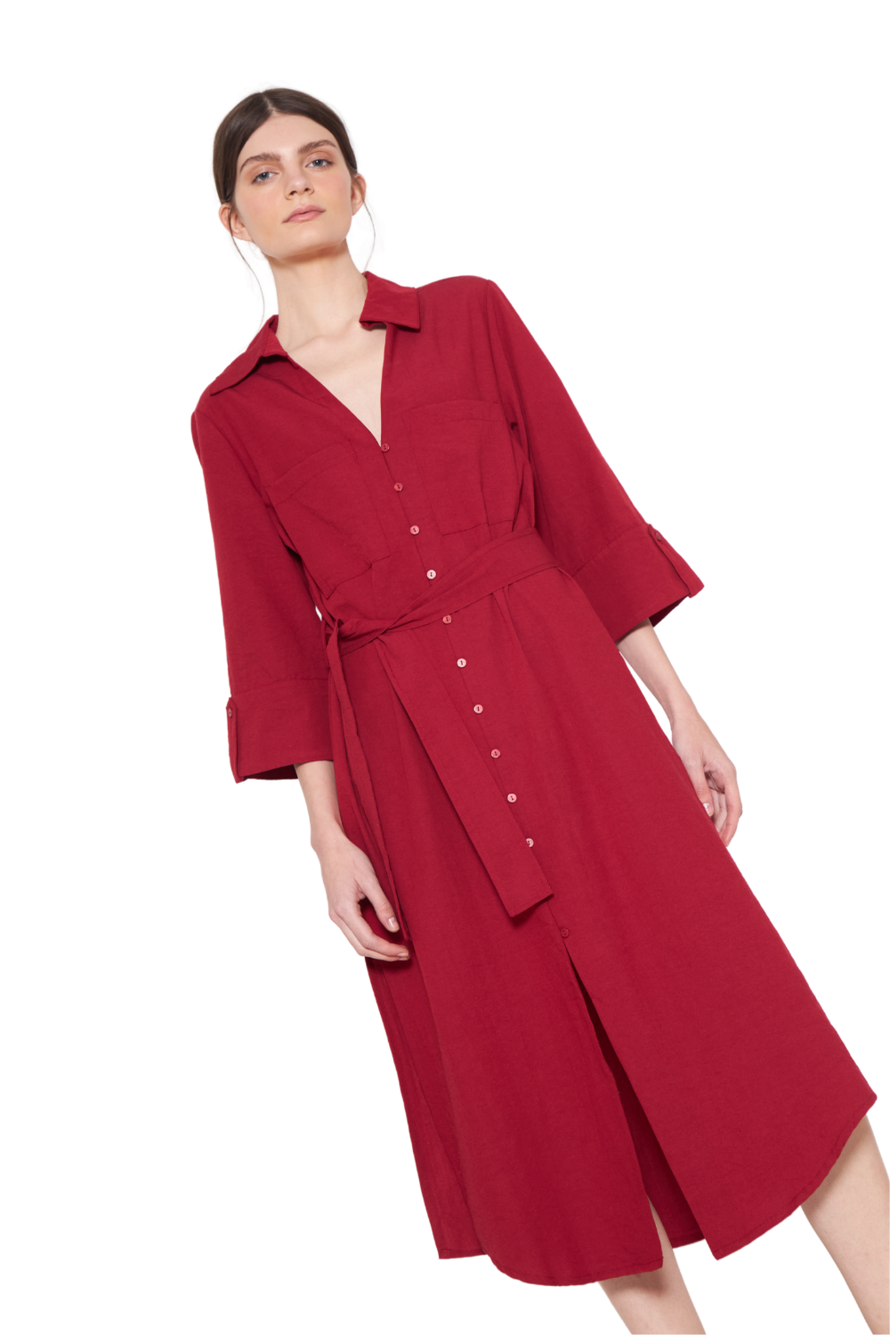Vestido Amalia rojo Jacinta Tienda-3