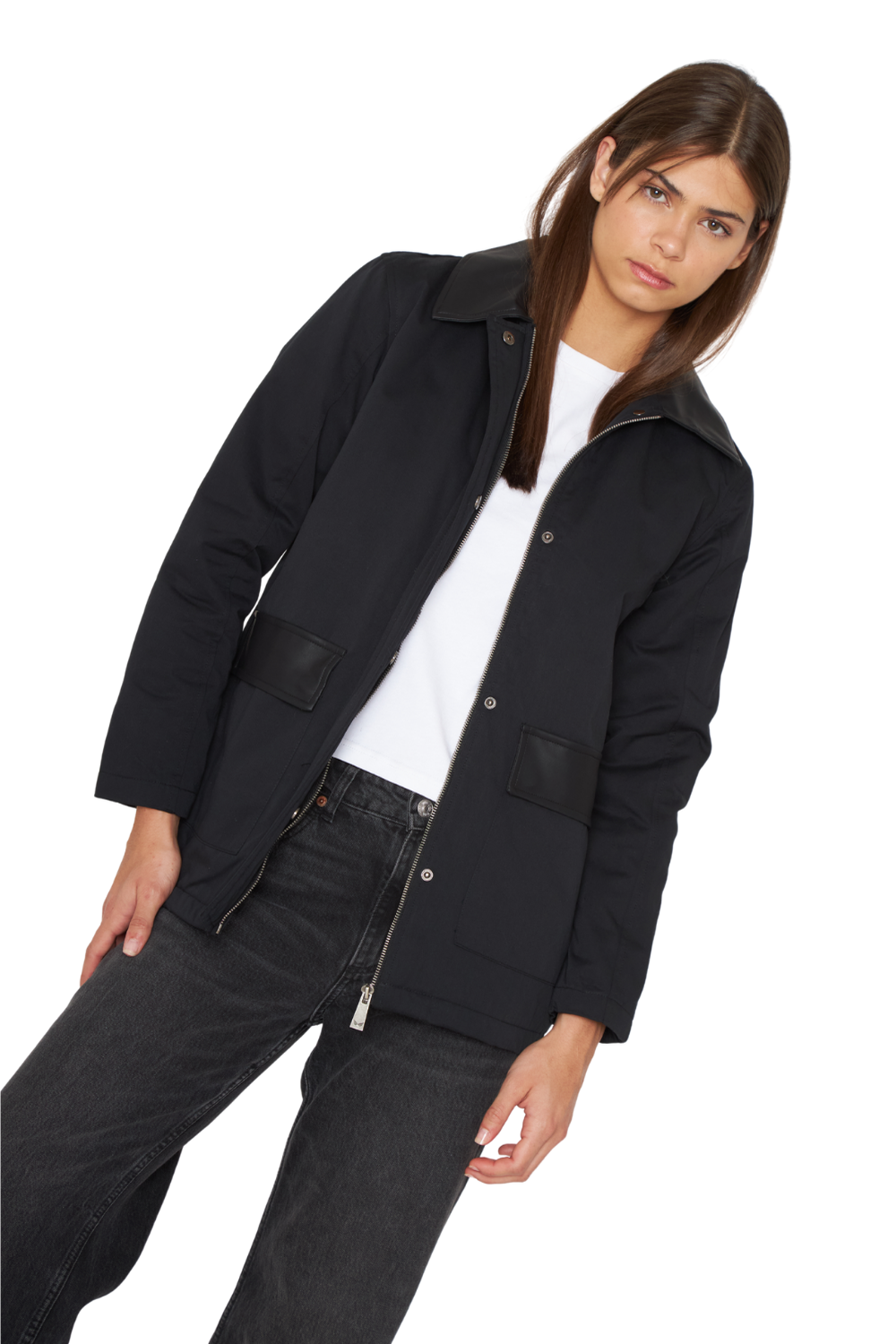 Chaqueta Porter negra Jacinta Tienda-4