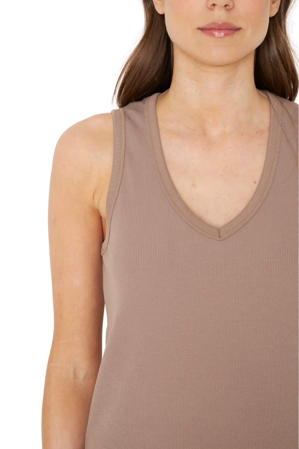 Polera Mae Cuello en V café Jacinta Tienda-5