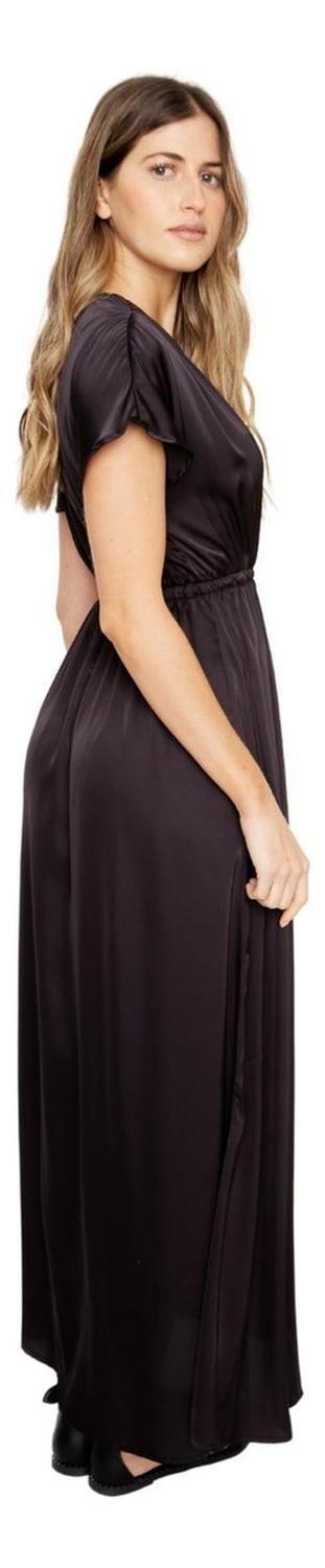 Vestido Lucila Satin Negro Jacinta Tienda-3
