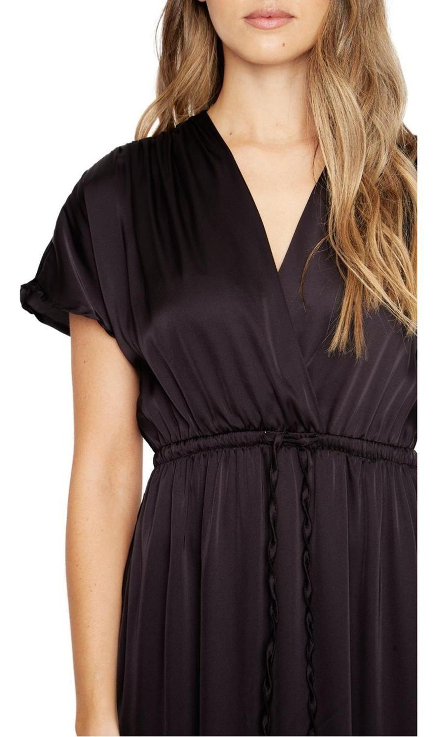 Vestido Lucila Satin Negro Jacinta Tienda-4