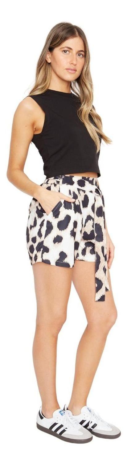 Short Greta Con Lazo Iii Animal Print Jacinta Tienda-1