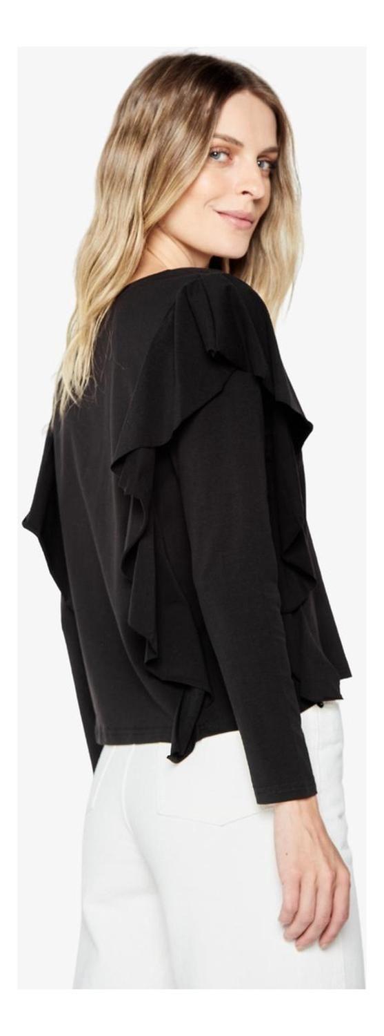 Polera Juanita Manga Larga Negra-1