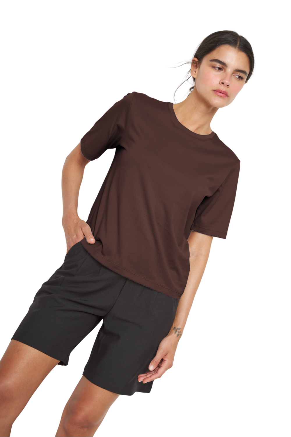 Polera Jacinta Pima café Jacinta Tienda-3