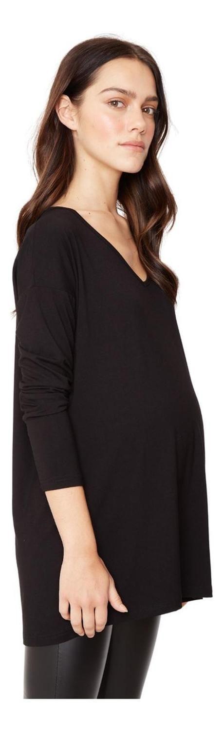 Polera Alana En V Negra Jacinta Tienda-5