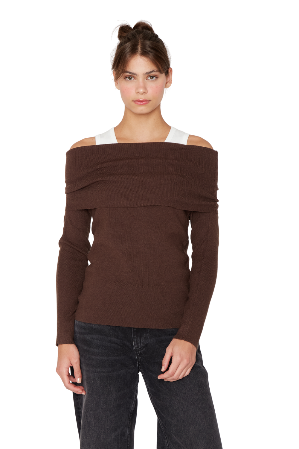 Chaleco Shoulder café Jacinta Tienda-2