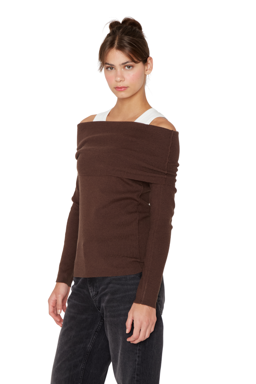 Chaleco Shoulder café Jacinta Tienda-3