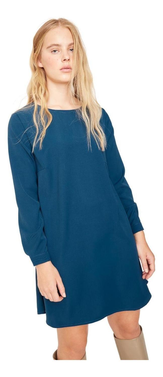 Vestido Ana Ii Petróleo Jacinta Tienda-3