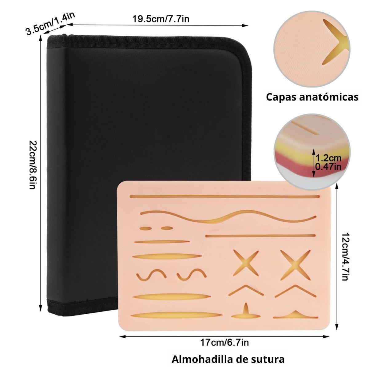 Kit De Sutura Completo Piel Tijeras Pinzas Suturas-1