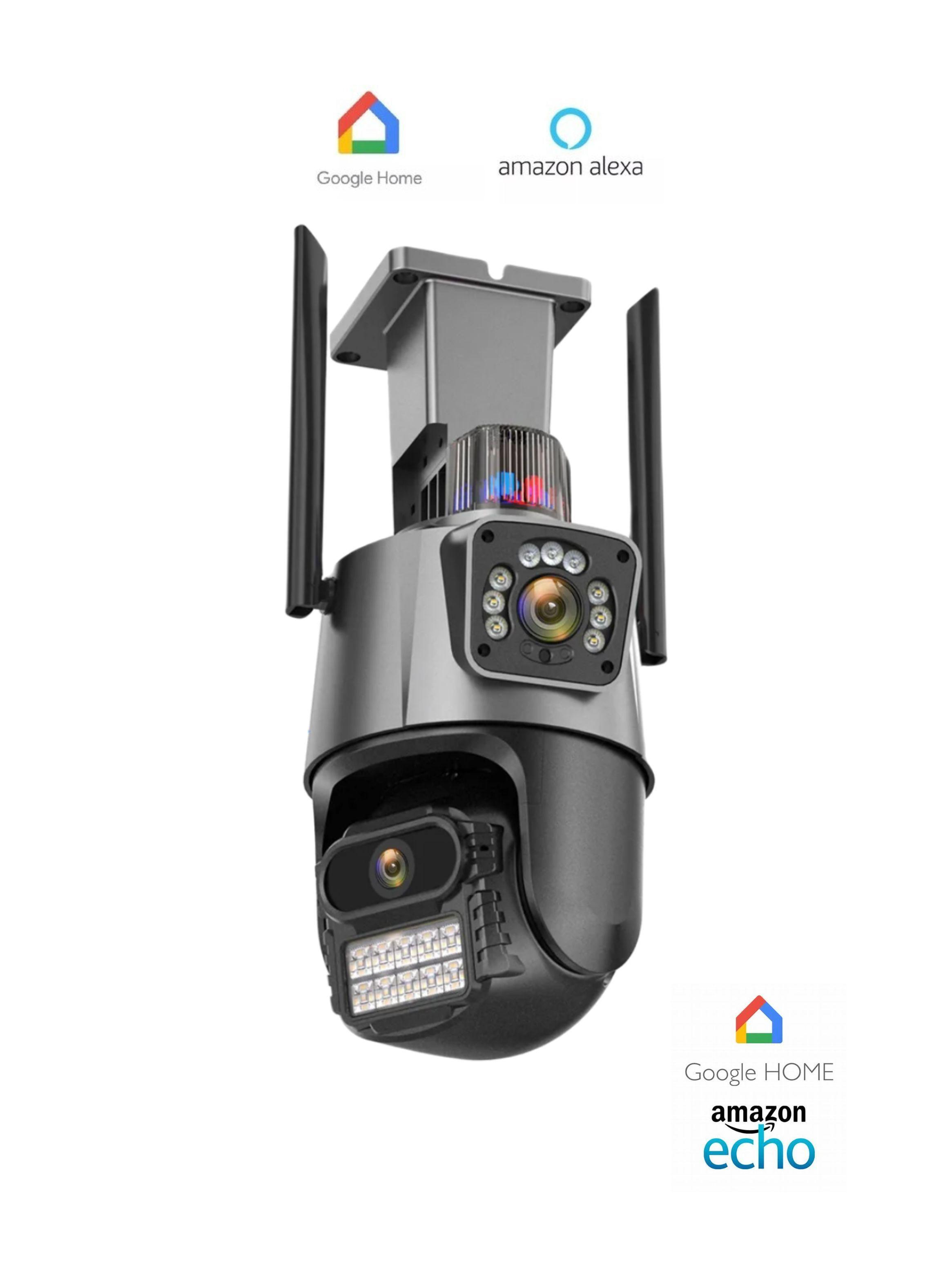 Smart Cámara Dual Baliza Wifi Alarma Exterior Sensor Humano-2