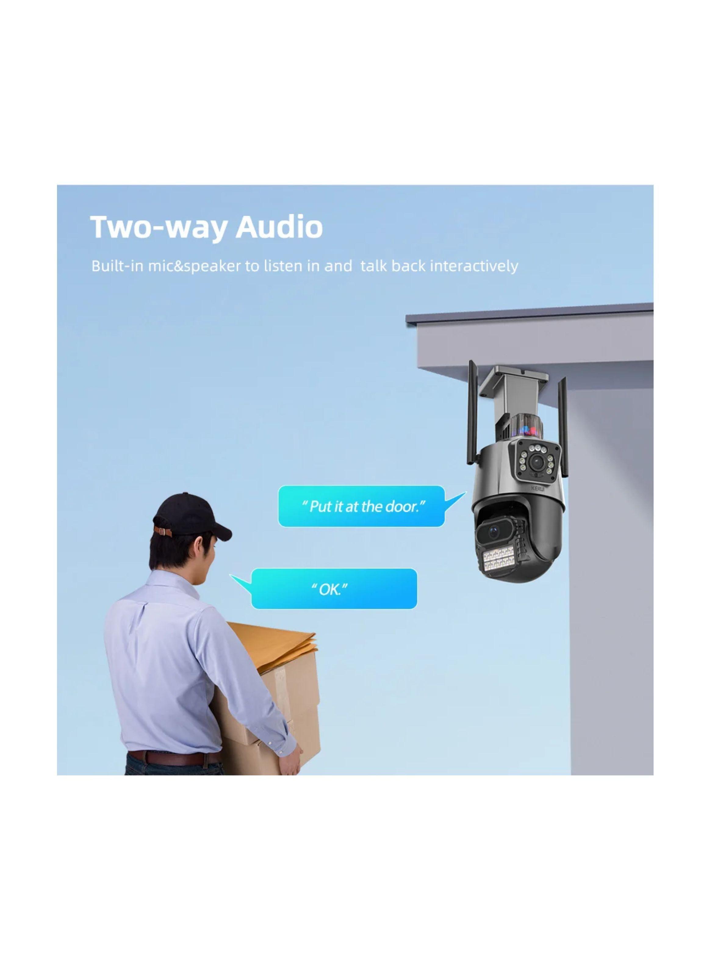 Smart Cámara Dual Baliza Wifi Alarma Exterior Sensor Humano-3