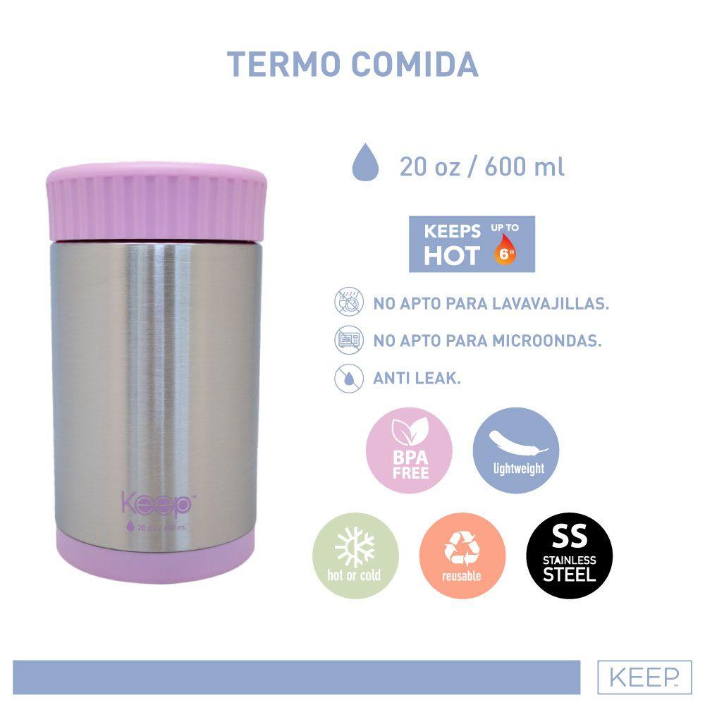 Termo Comida Colores 0.6L Keep Rosado-4