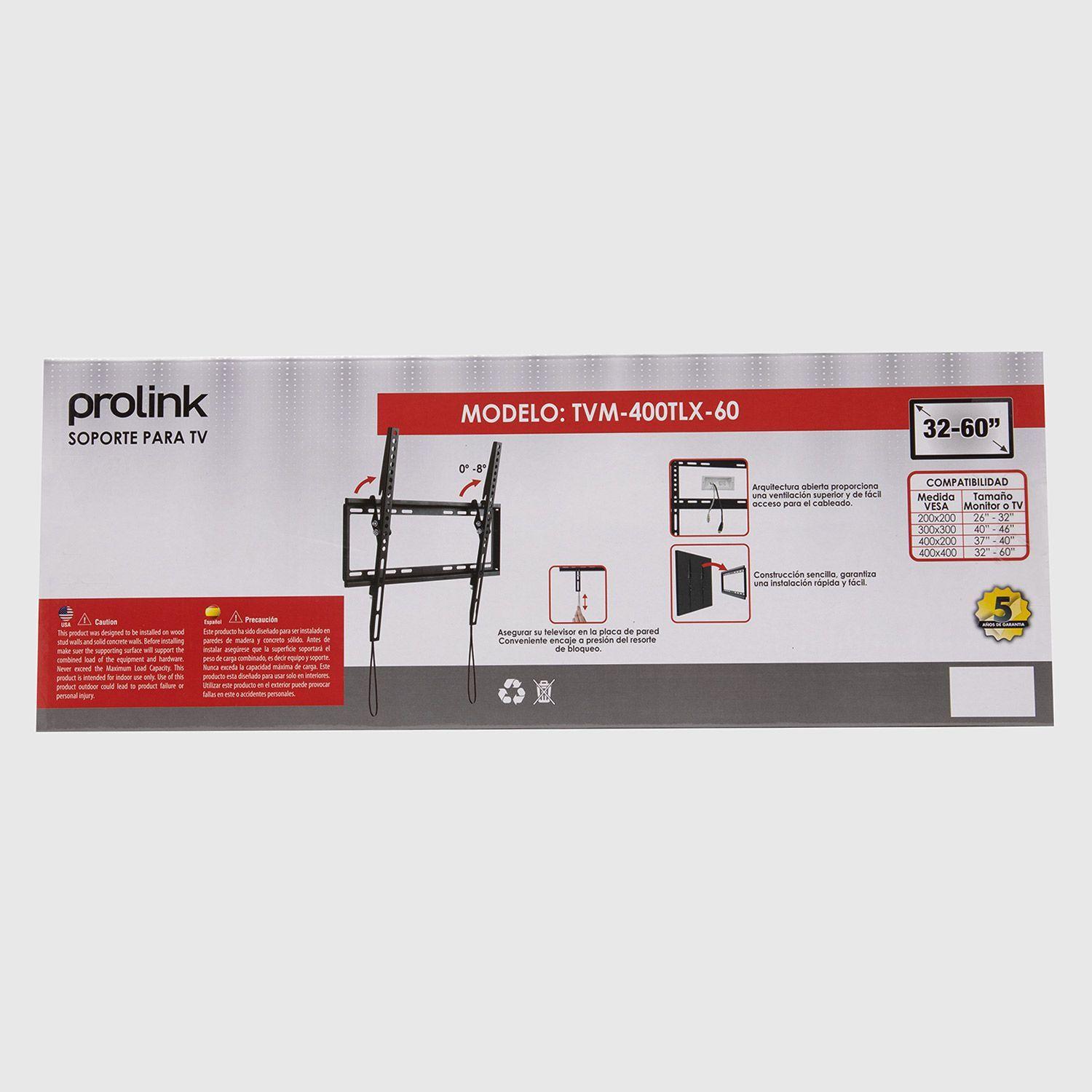 Soporte TV Inclinacion TVM-400TLX-60 Prolink 32" a 60"-3