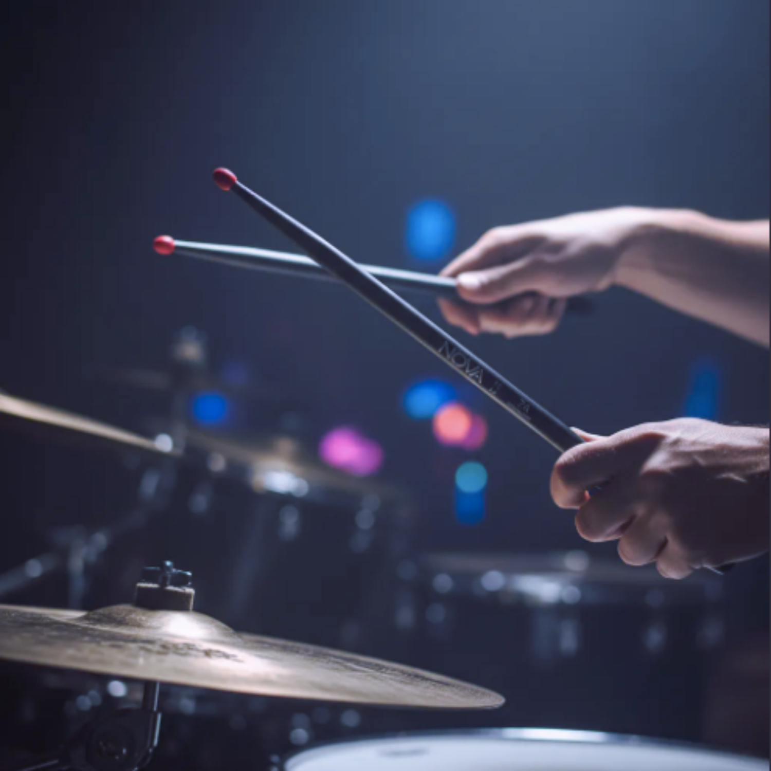Baquetas Vic Firth Nova N7AN 7A Punta Nylon Negras-2