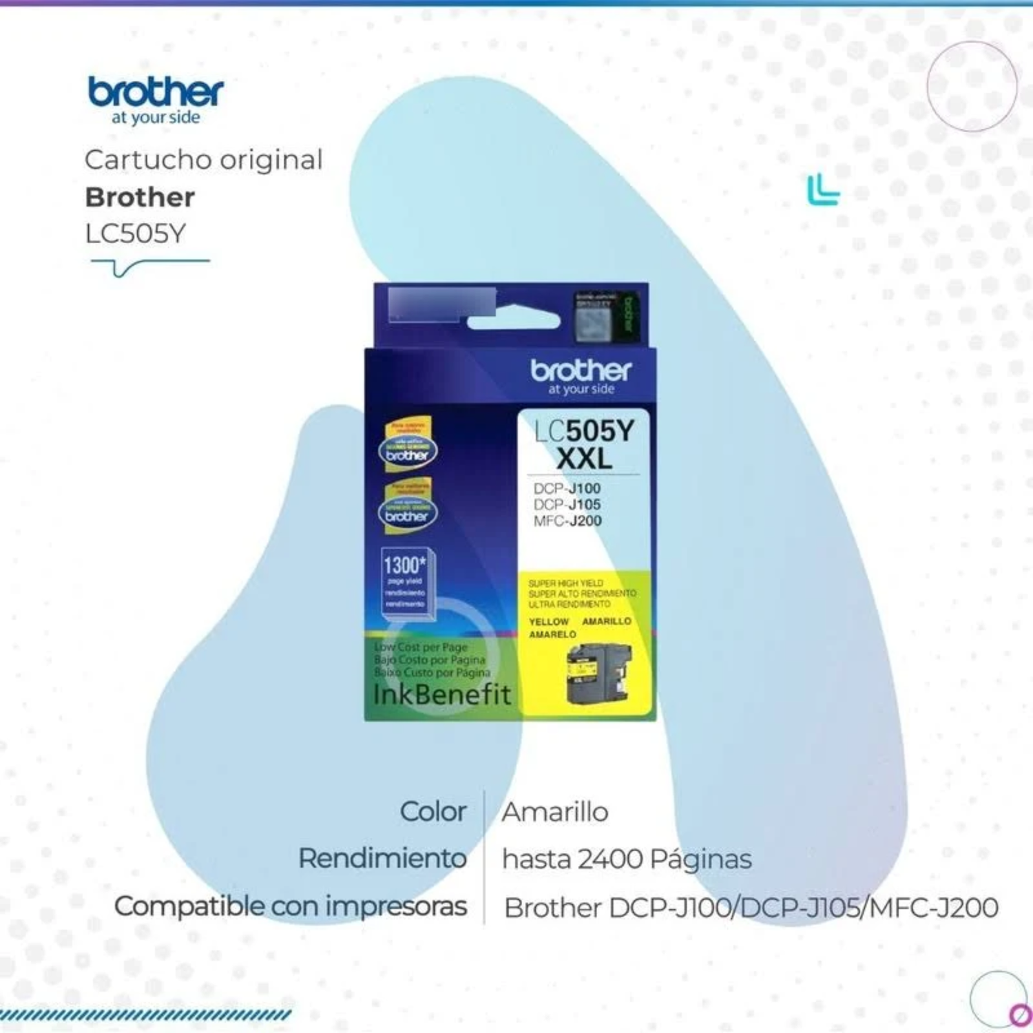 Cartucho de Tinta LC-505Y Extra alto rendimiento Amarillo-5