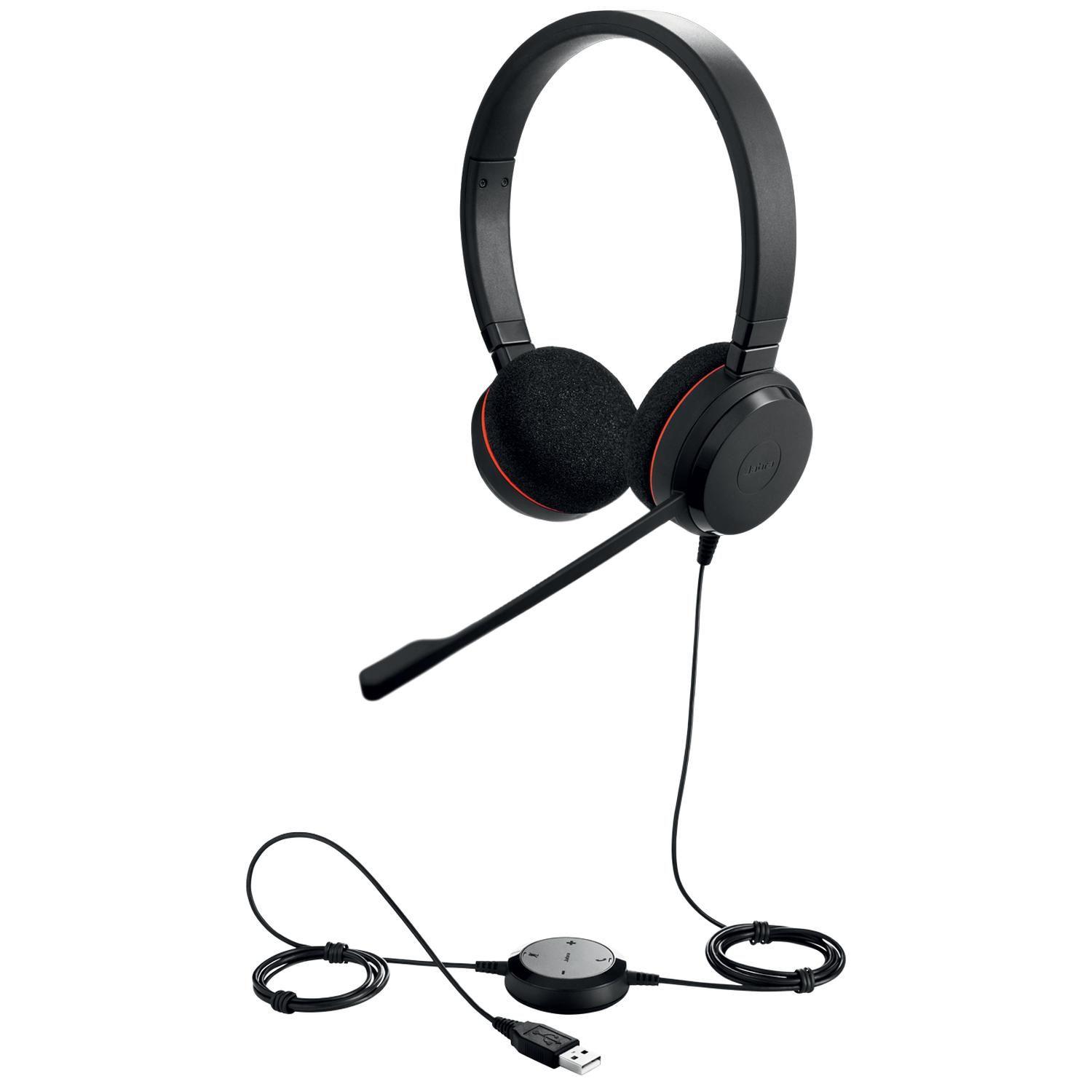 Audífonos Teletrabajo Jabra Evolve20 UC Duo Negro-1