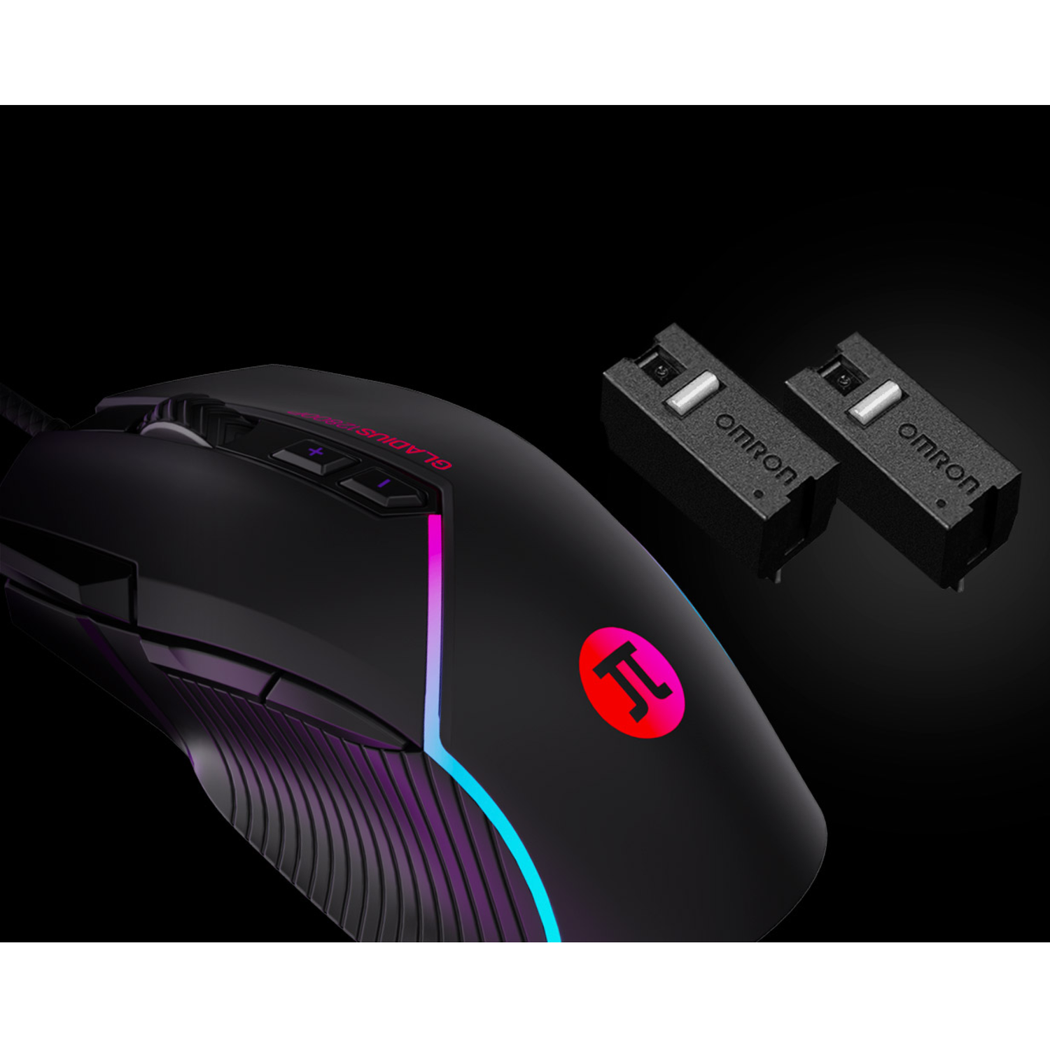 Mouse Gamer Gladius12800P 8 Botones RGB PMO-103 Negro-5