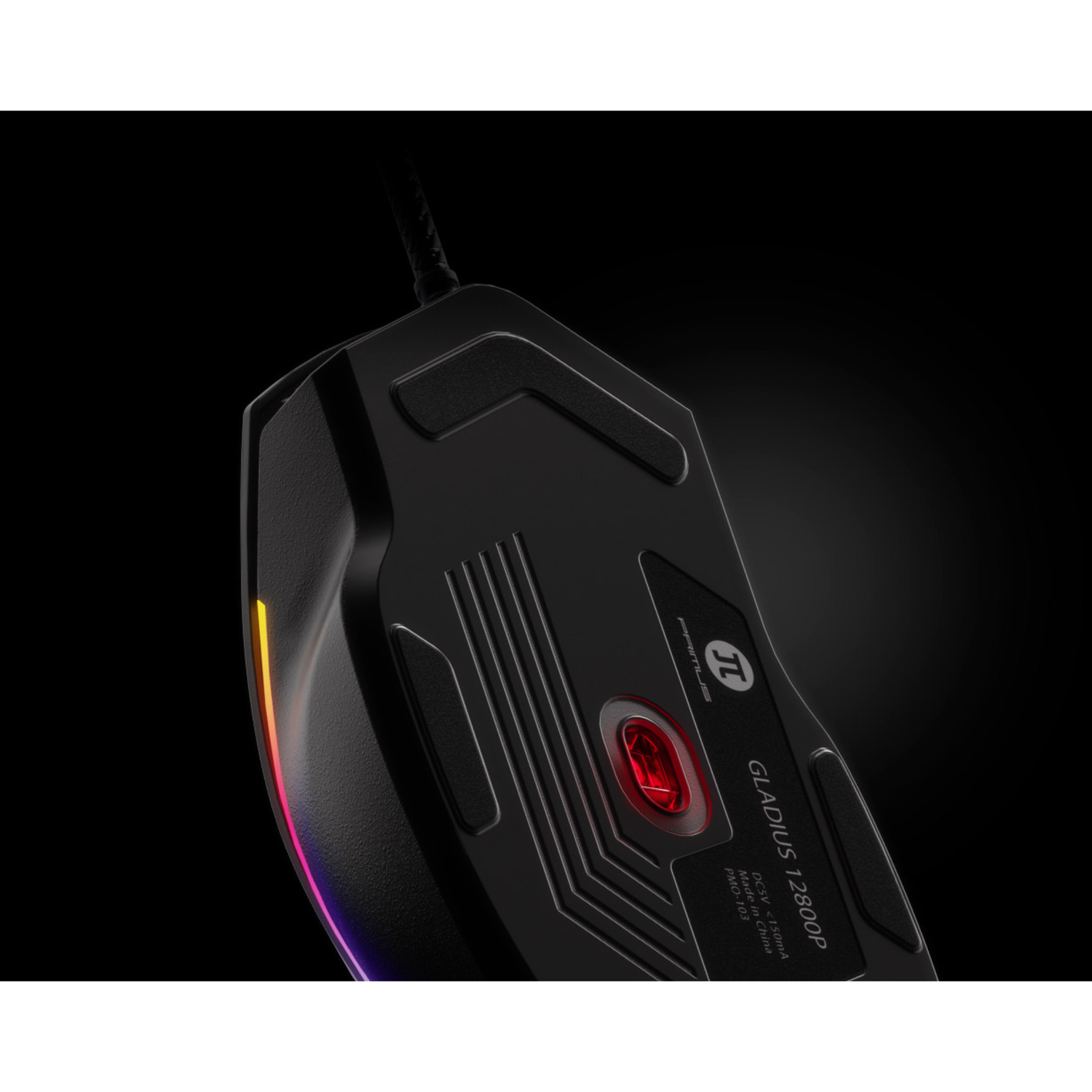 Mouse Gamer Gladius12800P 8 Botones RGB PMO-103 Negro-6