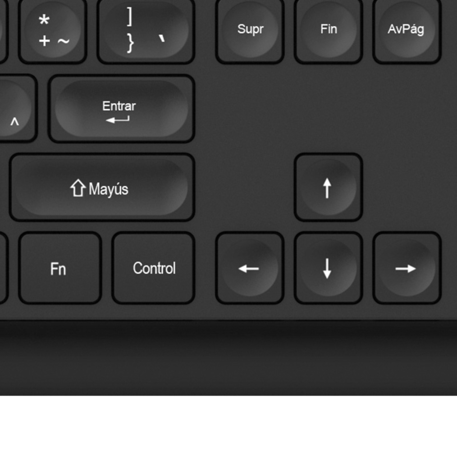 Teclado Compass KKM-252S Ultradelgado USB Español Negro-2