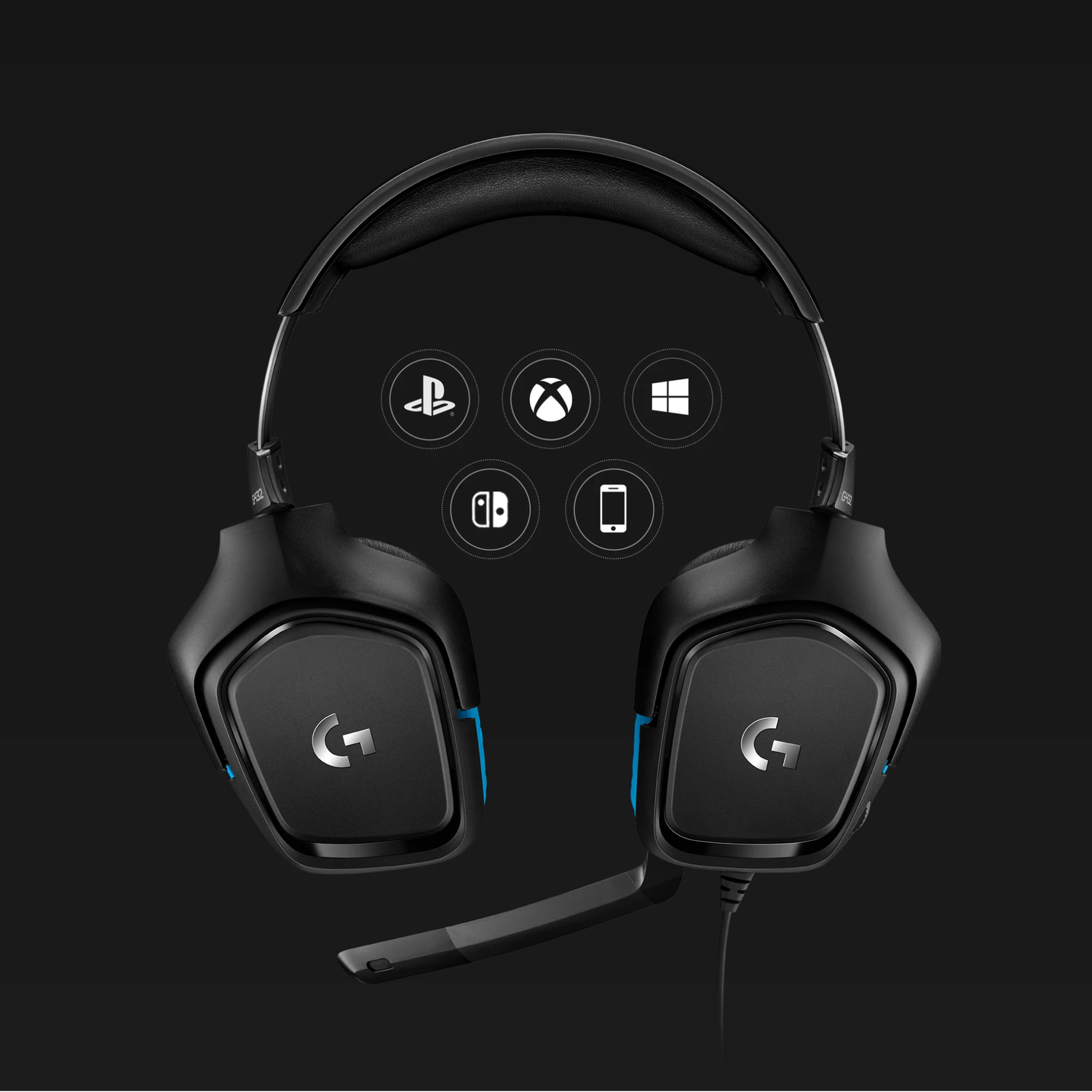 Audífonos Diadema Gamer Logitech G432 Alámbrico Negro-6