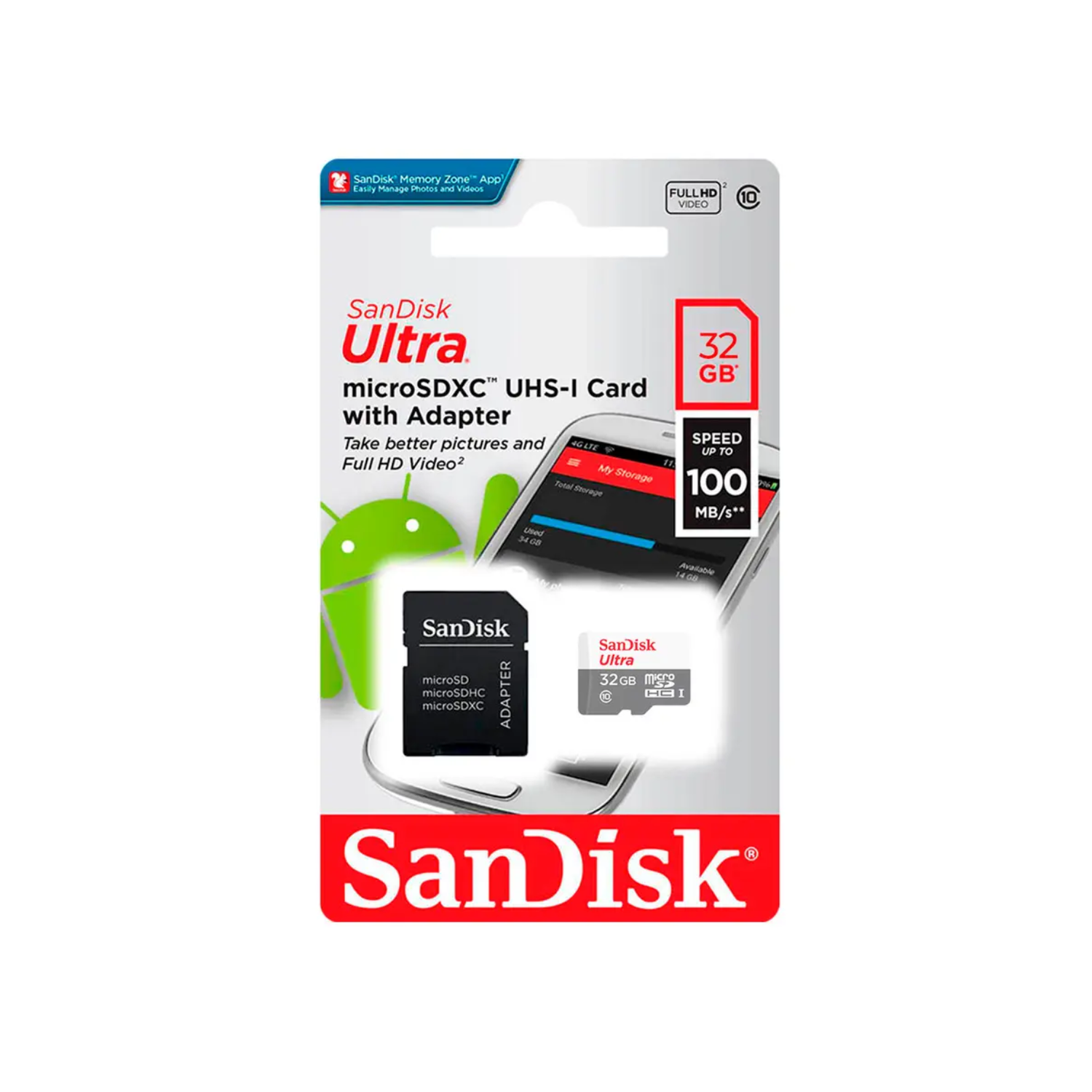 Tarjeta de Memoria MicroSD SanDisk Ultra 32GB-3