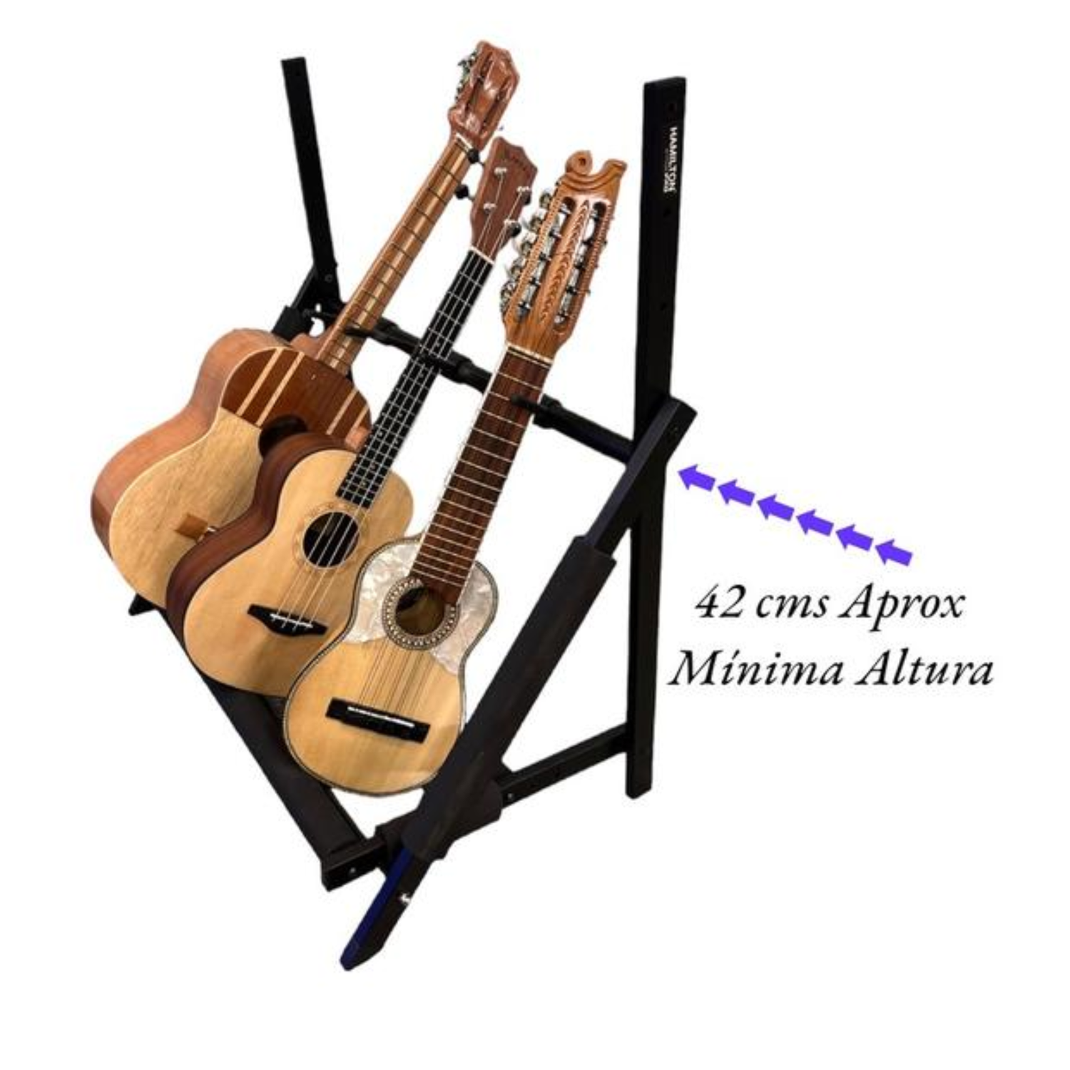 Rack Hamilton para 3 Guitarras Ajustable y Seguro-2
