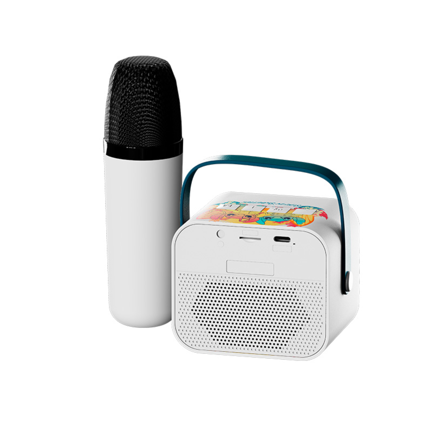 Mini Karaoke Kit Stitch Parlante y Micrófono Inalámbrico-2